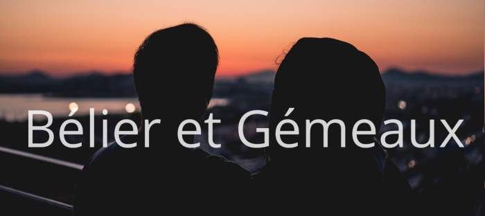 Homme Bélier et Femme Gémeaux : Compatibilité des signes astrologiques