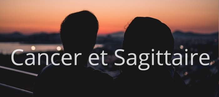 Homme Cancer et Femme Sagittaire : Compatibilité amoureuse des signes astrologiques