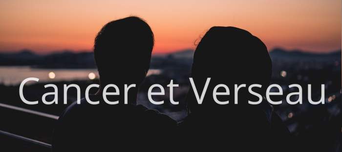 Homme Cancer et Femme Verseau : Compatibilité amoureuse des signes astrologiques