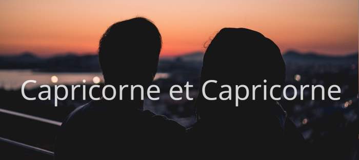 Homme Capricorne et Femme Capricorne : Compatibilité des signes