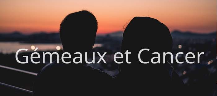 Homme Gémeaux et Femme Cancer : Compatibilité amoureuse des signes astrologiques