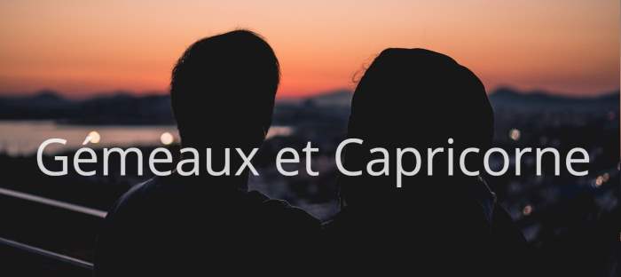 Homme Gémeaux et Femme Capricorne : Compatibilité amoureuse des signes astrologiques