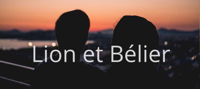 Homme Lion et Femme Bélier : Compatibilité amoureuse des signes astrologiques