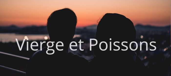 Homme Vierge et Femme Poissons : Compatibilité amoureuse